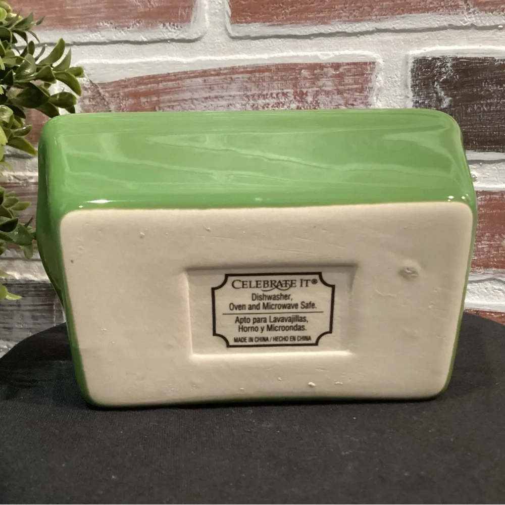 🟢 Vintage Ceramic Celebrate It brand Sugar Packets Holder, Kitchen Serve Ware - Picture 6 of 8